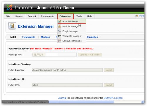 joomla! extension install